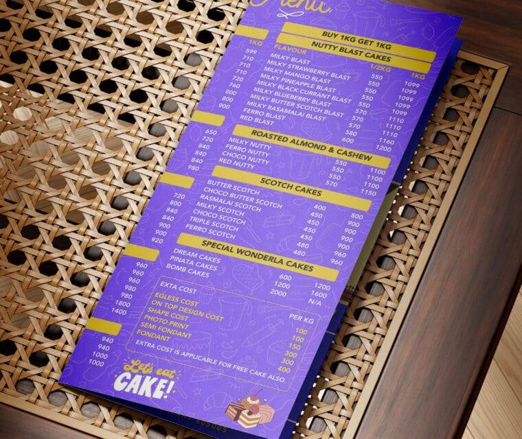 Elathi Digital - Menu Card Design