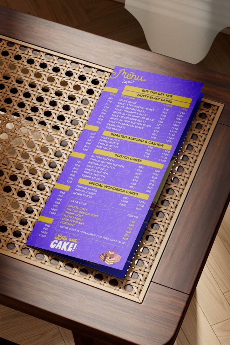 Cake Shop Menu Design Min