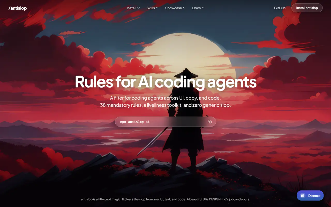 The home page of antislop