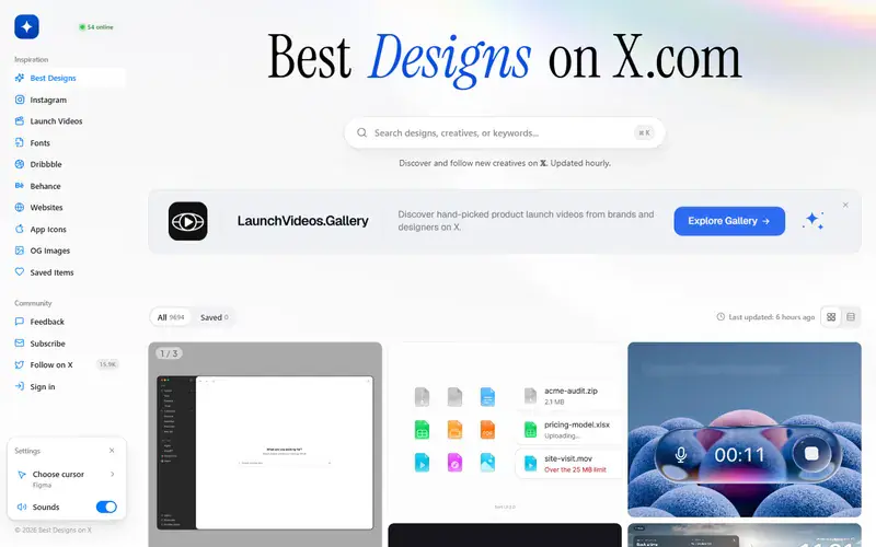 The home page of Best Designs on X