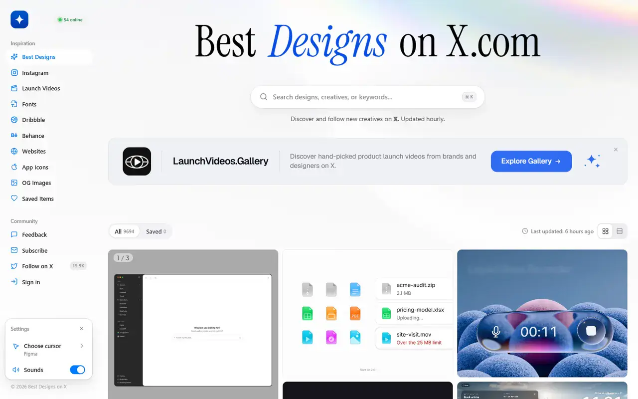 The home page of Best Designs on X