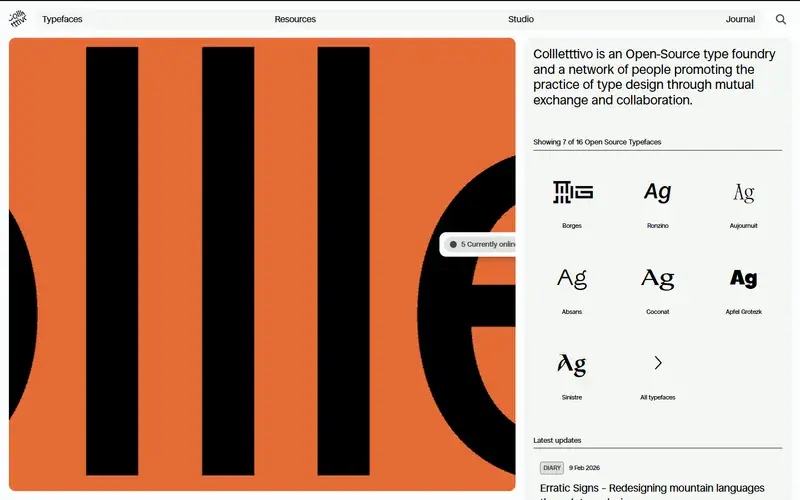 The home page of Collletttivo