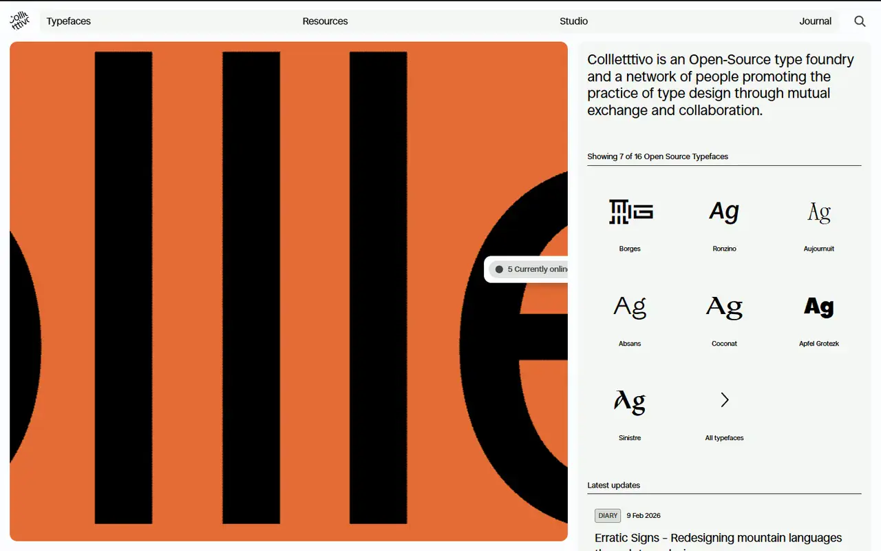 The home page of Collletttivo