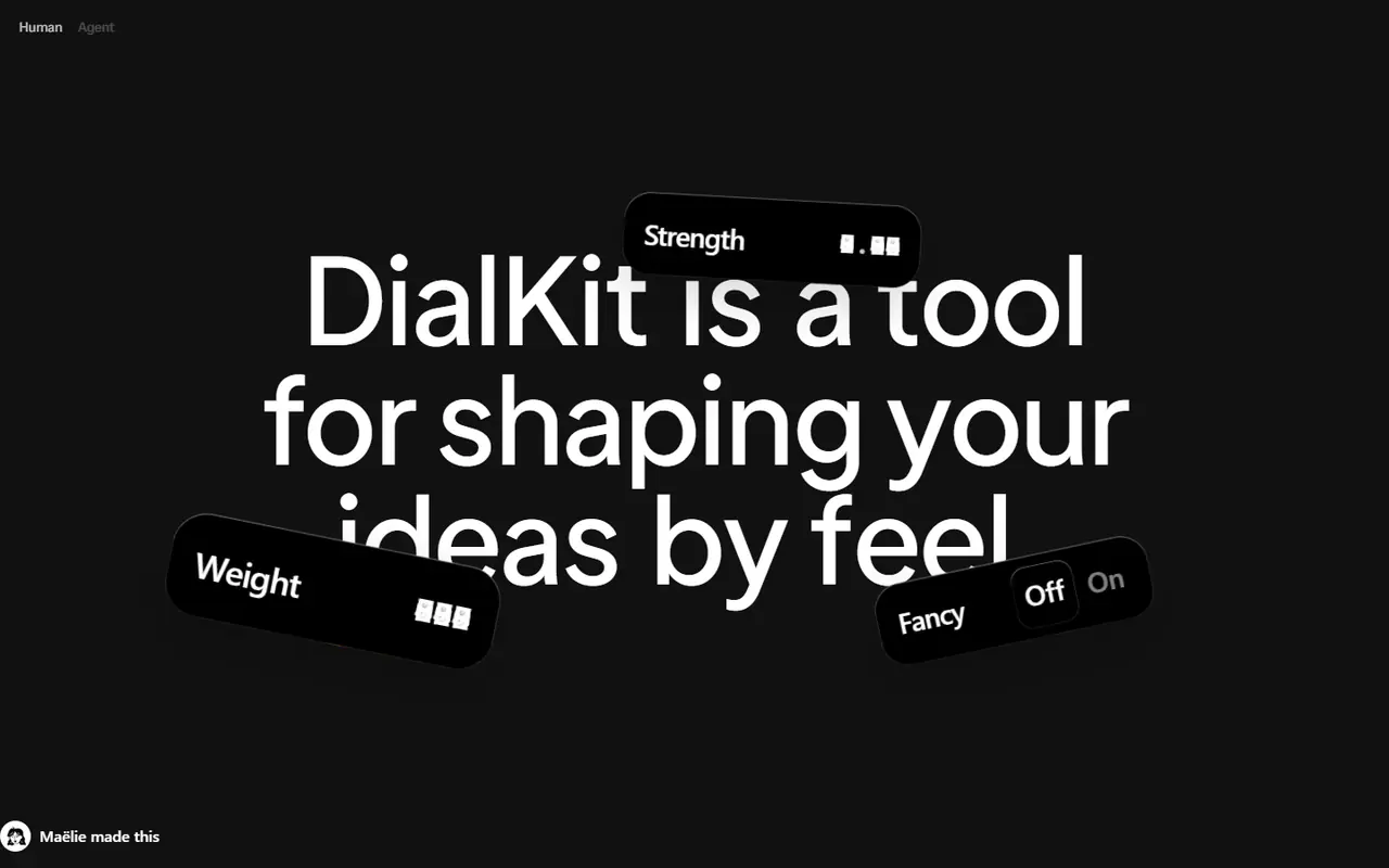 The home page of DialKit