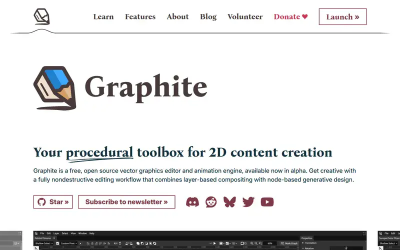 The home page of Graphite