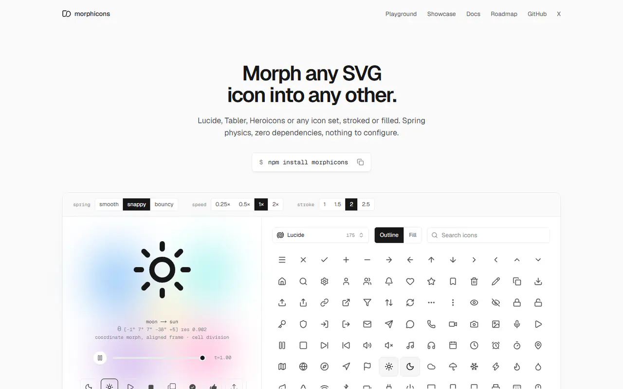 The home page of Morphicons