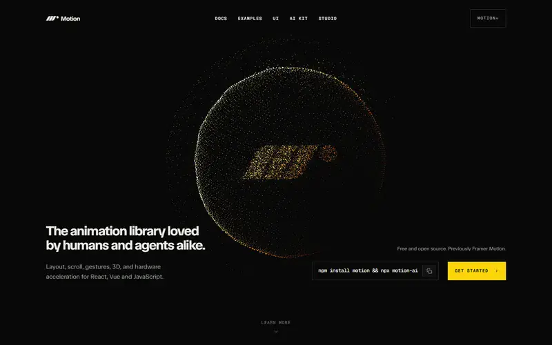 The home page of Motion