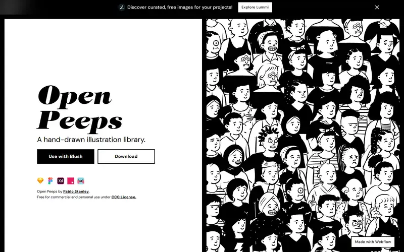 The home page of Open Peeps