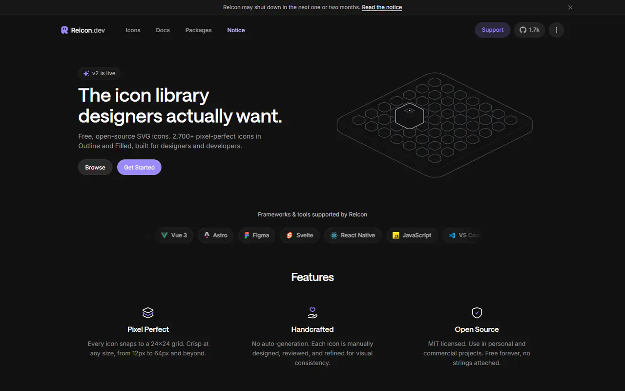 The home page of Reicon