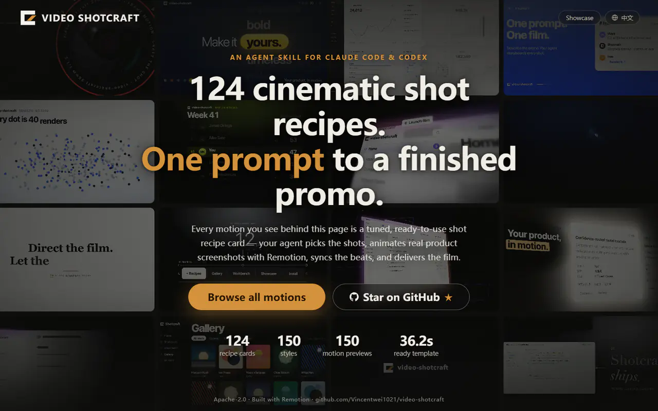 The home page of video-shotcraft