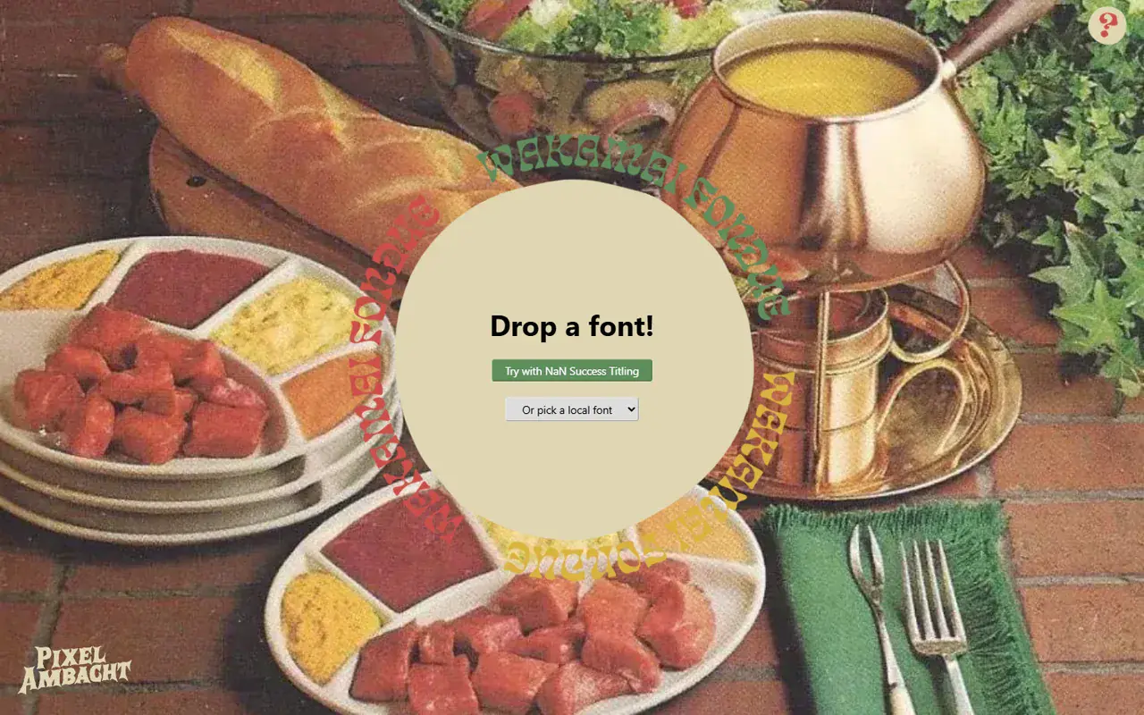 The home page of Wakamai Fondue
