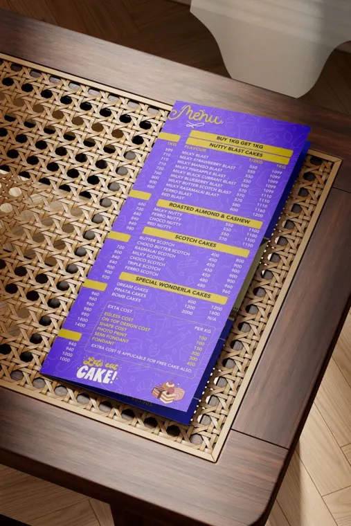 Cake shop menu design by Elathi