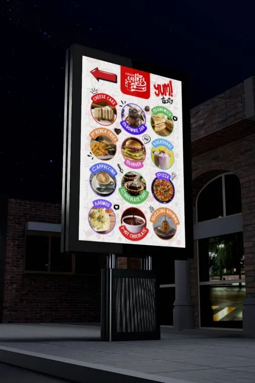 Craze Cakes street ad design by Elathi