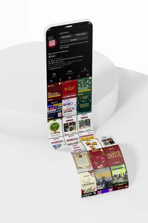 Papni School of Architecture social media design by Elathi